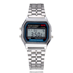 Unisex Stainless Steel Digital Watches